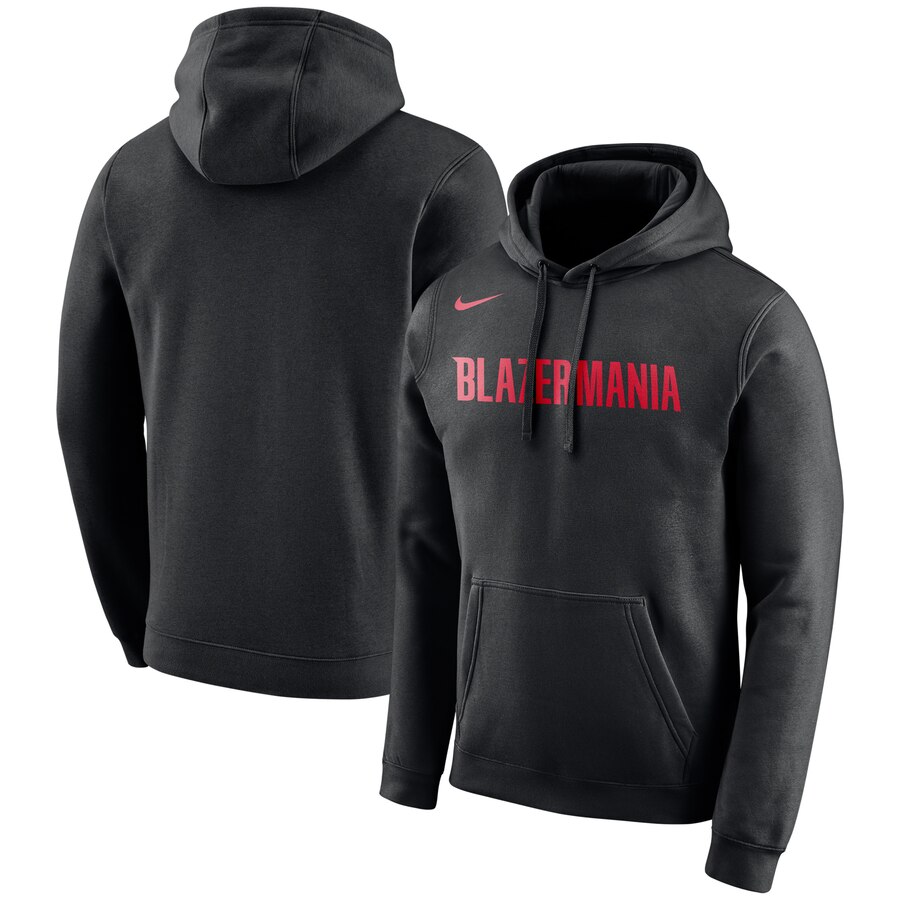 NBA Portland Trail Blazers Nike City Edition Logo Essential Pullover Hoodie Black